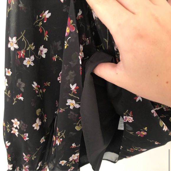 Madewell Floral High Neck Ruffle Balloon Sleeve Blouse Top - Picture 2 of 12